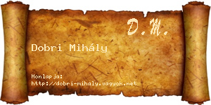 Dobri Mihály névjegykártya